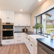 Modern Farmhouse Kitchen With Expansive Windows
