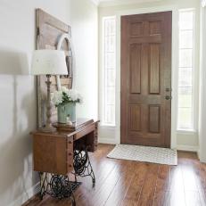 Country Foyer With Antique Console