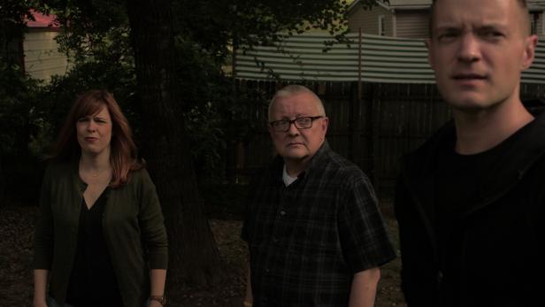 Unease wrinkles the faces of paranormal investigator Amy Bruni, psychic medium Chip Coffey, and paranormal investigator Adam Berry as the sun sets on their final night of investigating the Powells' Granite Falls home.