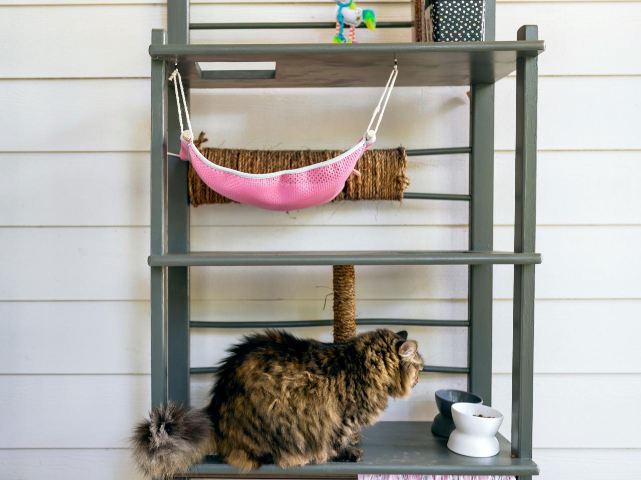 Diy Cat Tower Turn A Shelving Unit, Making Cat Shelves