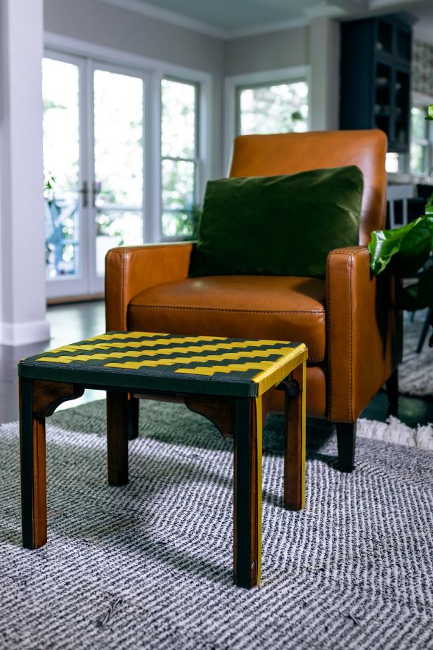 It’s easy to transform an outdated chair, bench or stool into a unique woven statement piece. Inexpensive nylon webbing makes for an easy and sturdy material choice, so get ready to prop your feet up in celebration.