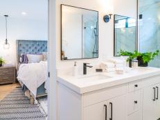 Host Christina Anstead redesigned and decorated the master bathroom for homeowner and friend Cassie Zebisch, as seen on Christina on the Coast.