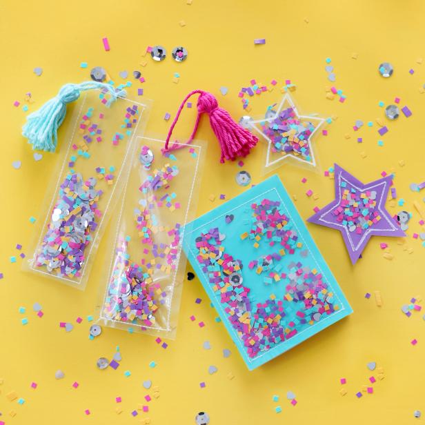 Make any book a party with these colorful confetti bookmarks and accessories!