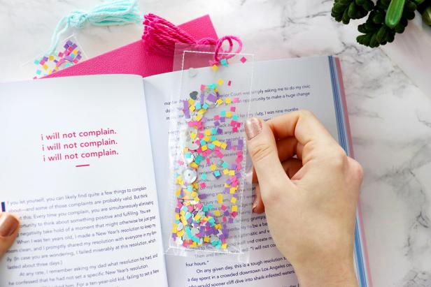 Learn how to make colorful confetti bookmarks with step-by-step instructions on HGTV.com. 