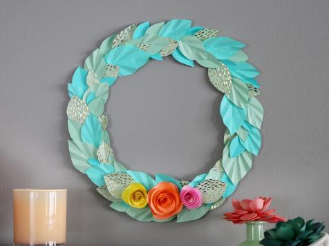 Make an Origami Paper Wreath
