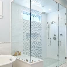 Coastal Master Bathroom with Walk-In Shower