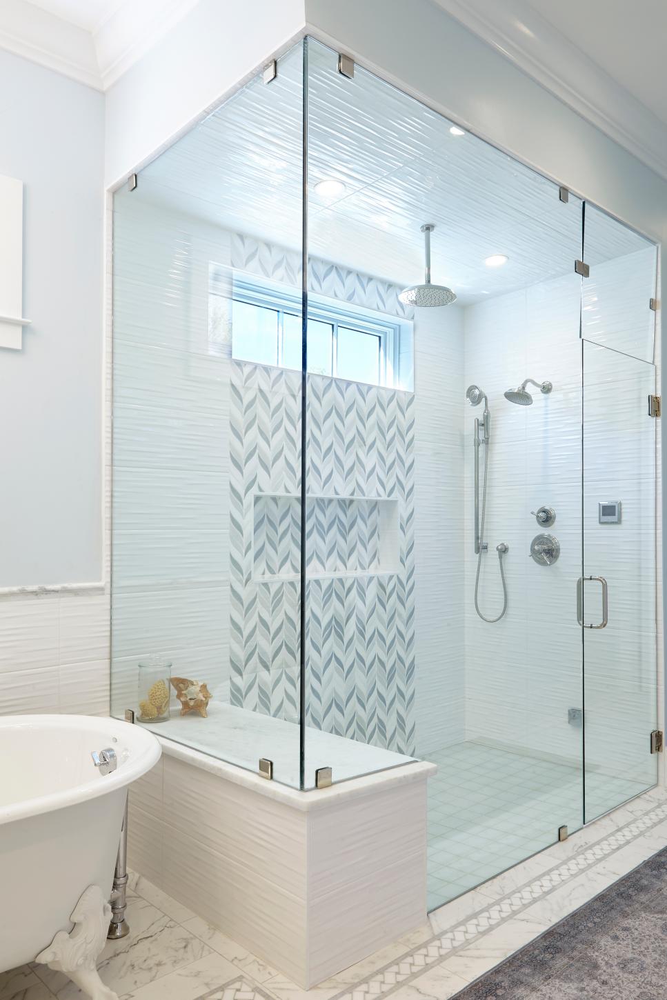 Coastal Master Bathroom with Walk-In Shower | HGTV