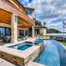 Waterfront Patio With Infinity Pool