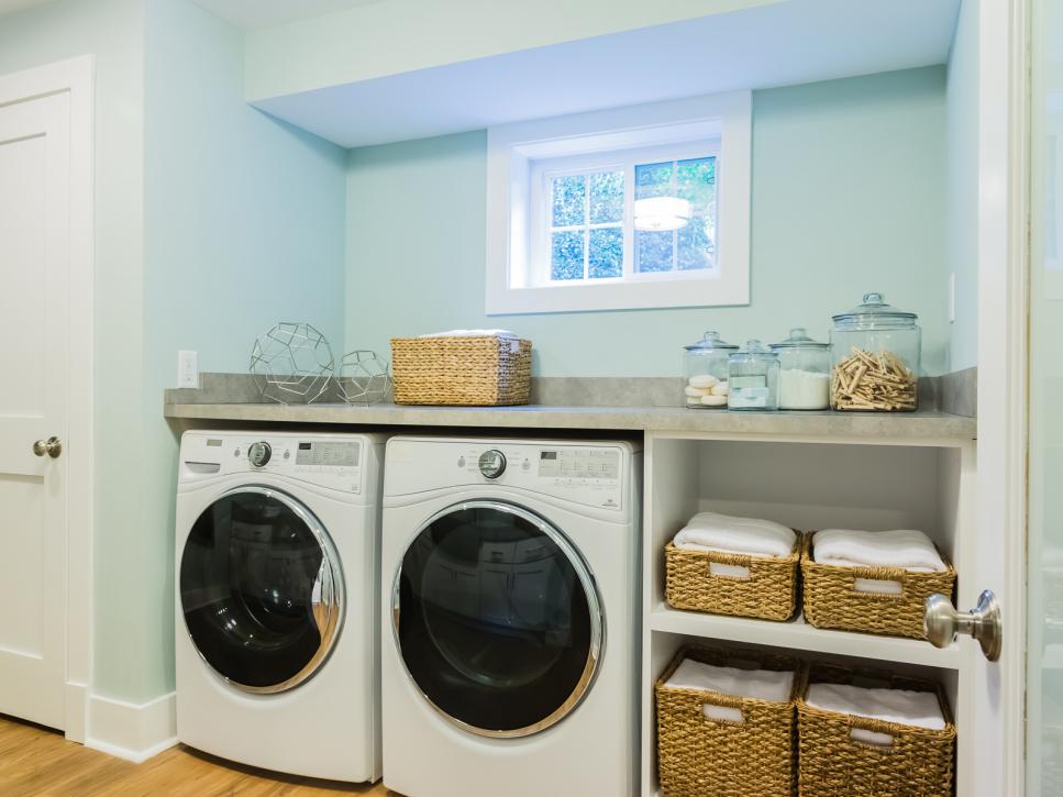 Decor And Storage Tips For Basement Laundry Rooms - Wall Art Utility Room