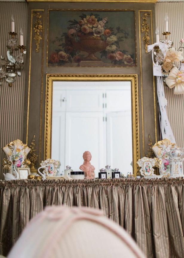 Antique Dressing Room Mirror With Painted Paneling HGTV