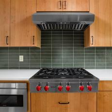 Midcentury Modern Kitchen With New Range and Hood