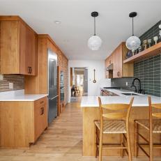  Midcentury Modern Kitchen With Additional Seating