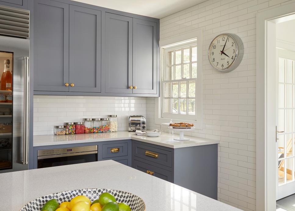 Transitional Kitchen With Silver Wall Clock HGTV