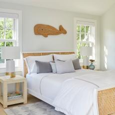 Coastal Bedroom With Whale Art