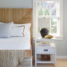 Transitional Bedroom With Woven Bed