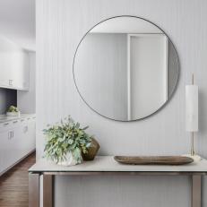 Console Table and Round Mirror