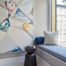 Contemporary Window Seat and Art