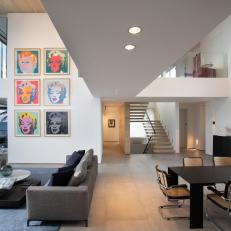 Modern Living Area With Pop Art