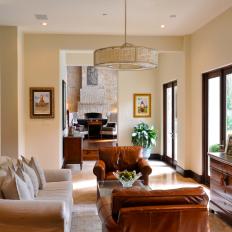 Family Room With Two Leather Armchairs