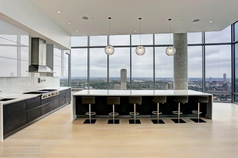 Modern Kitchen and Round Column