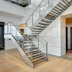 Modern Glass Floating Stairs