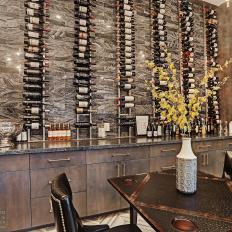 Wine Room With Yellow Branches