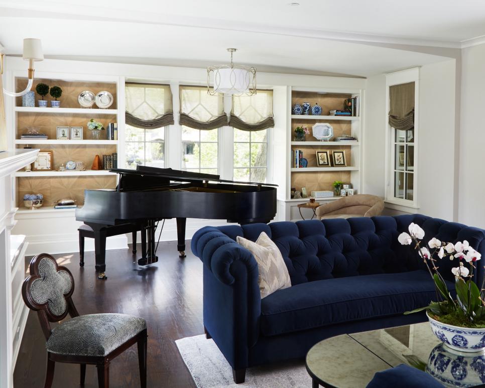 Living Room With Baby Grand Piano Hgtv