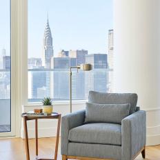 Transitional Sitting Area With Skyline View