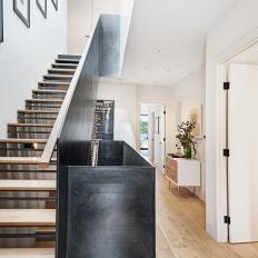 Modern Staircase With Vertical Stripes