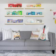Transitional Playroom With Guitar