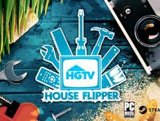 Main Logo for HGTV House Flipper, TV With Hammers, Tools Around It