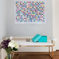 Sitting Area With Colorful Dot Art