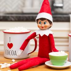 Elf on the Shelf ® Poses: A Hot Chocolate Station With Elf-Sized Cup