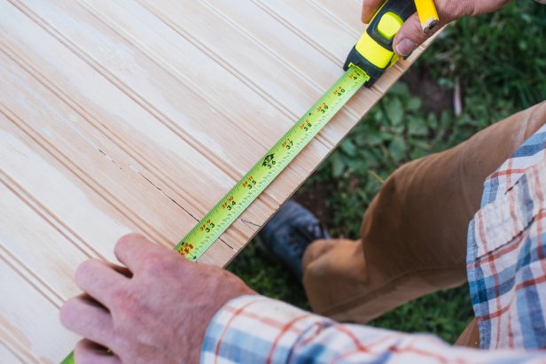 Mark measurements on beadboard