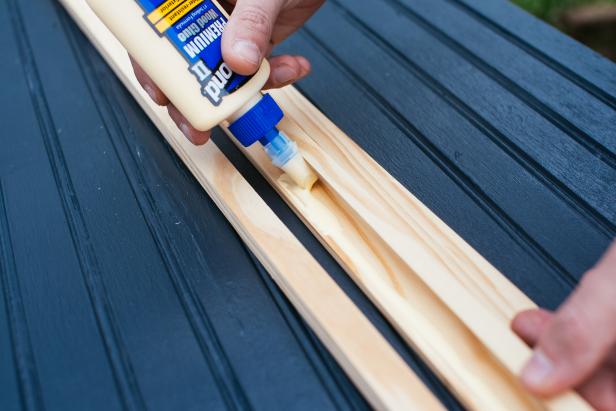 For a custom finish, you can also create your own using wood glue and a few pieces of trim.
