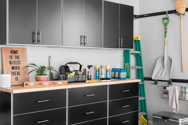 Cabinets add a touch of class to your garage along with additional storage  space. (Custom Garag …