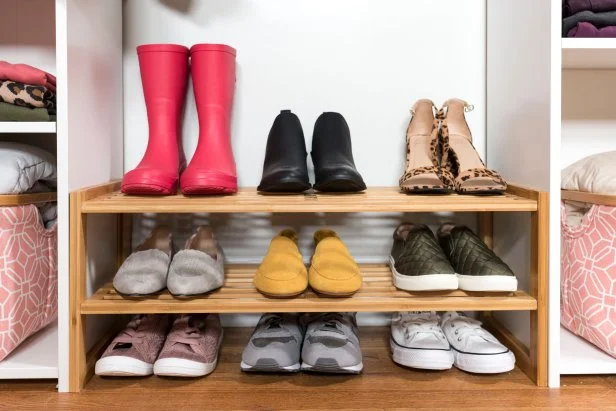 bamboo shoe shelf