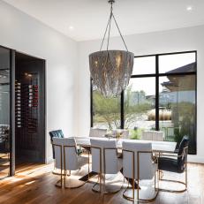 Modern Dining Room and Wine Room