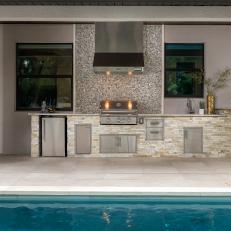 Outdoor Chef Kitchen and Pool