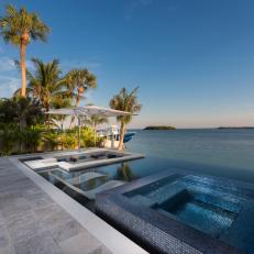 Waterfront Patio and Infinity Pool
