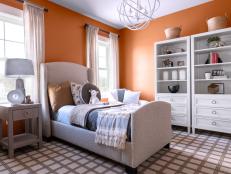 Cheerful Orange Kid's Bedroom Is Full of Natural Light