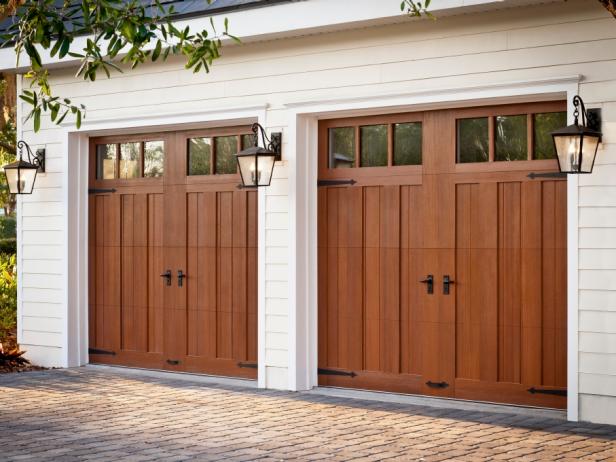 50 Inviting Garage Door Ideas, Composite Wood Grain Garage Doors