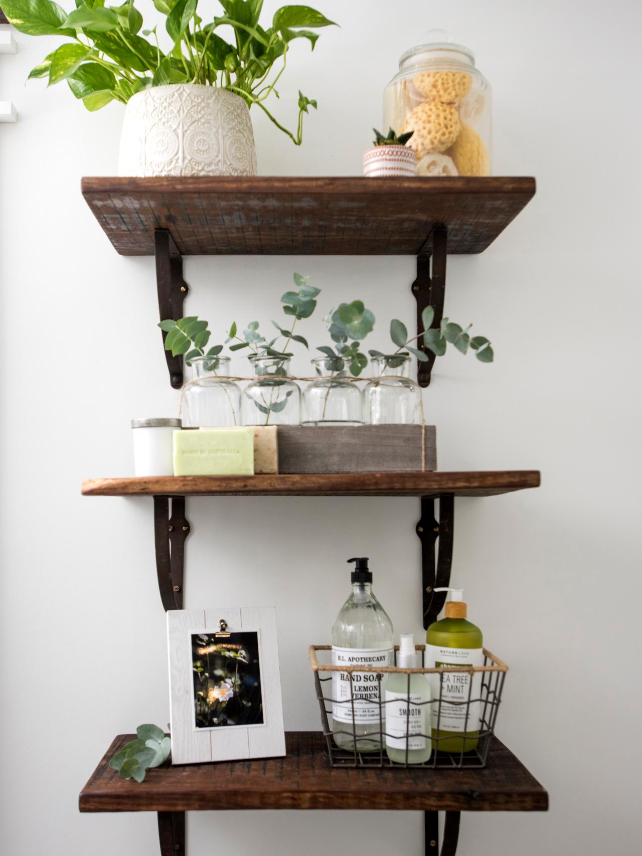 How To Create Open Shelving For Bathroom Storage Hgtv