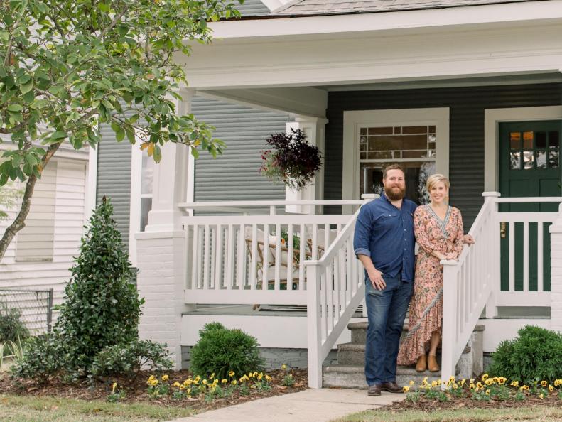 As seen on Home Town, the Yeager residence has een fully renovated by Ben and Erin Napier. After renovations, their Laurel, MS home now features a front porch, updated windows, and a fresh coat of paint.