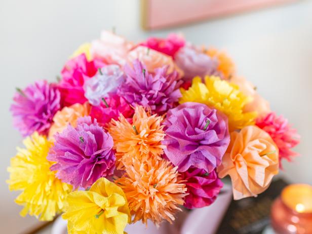 3 Ways to DIY Paper Flowers With Party Streamers | HGTV