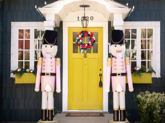 Giant Nutcrackers Made From Plastic Planters and Pipes