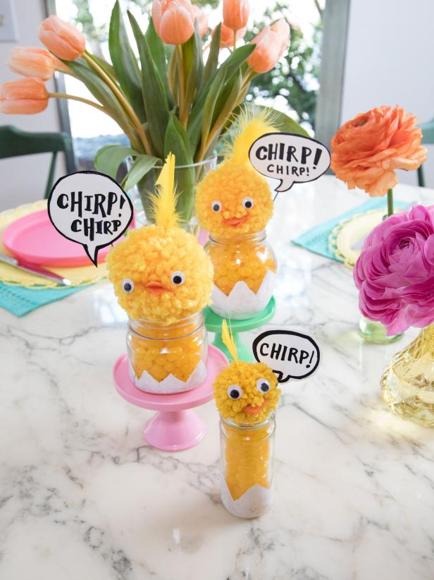 Candy Jars Made to Look Like Hatching Chicks