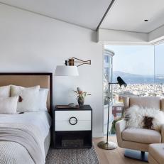 Contemporary Master Suite With Skyline Views