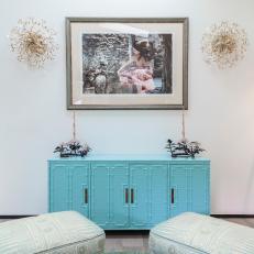 Modern Blue Console Table