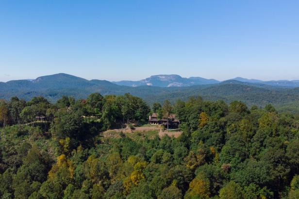 Birds-Eye View of Magnificent Mountaintop Home in North Carolina | HGTV